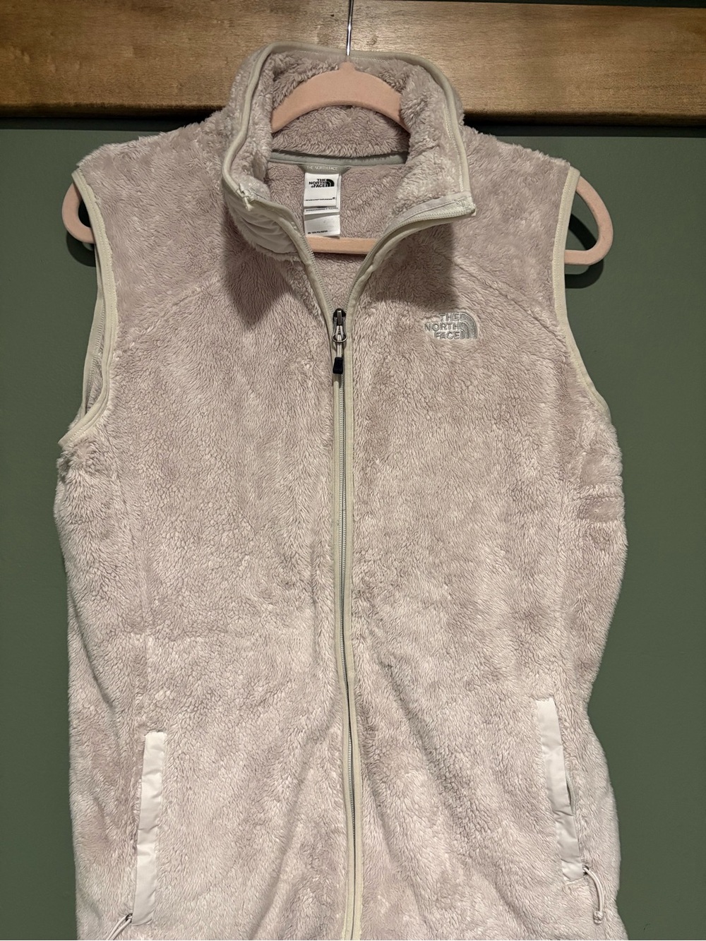 The North Face Women's Plush Fleece Vest in Light Taupe